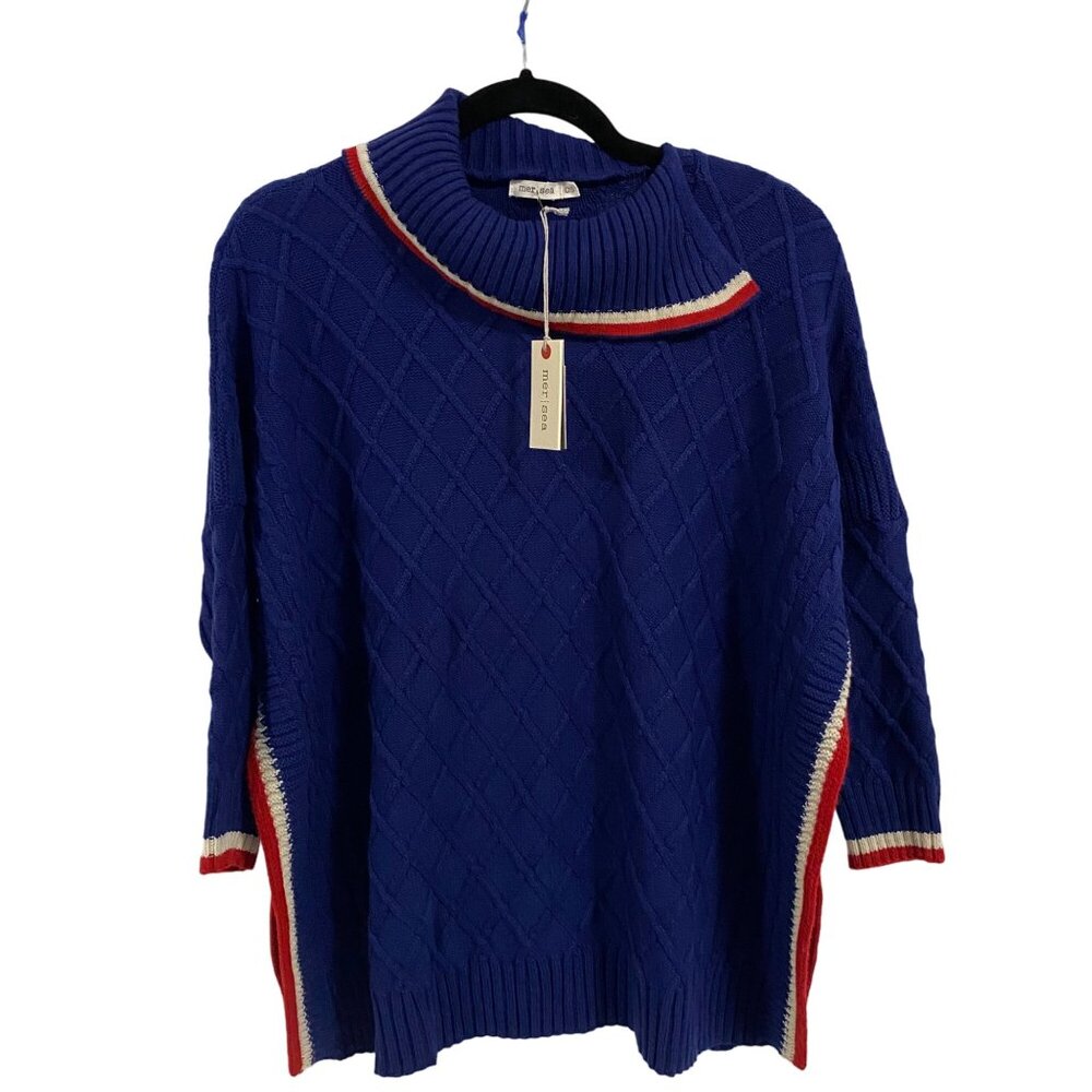 MerSea Sailor Sweater Red‎ White Blue OS NWT